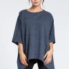 Asymetryczna bluza oversize - granatowa