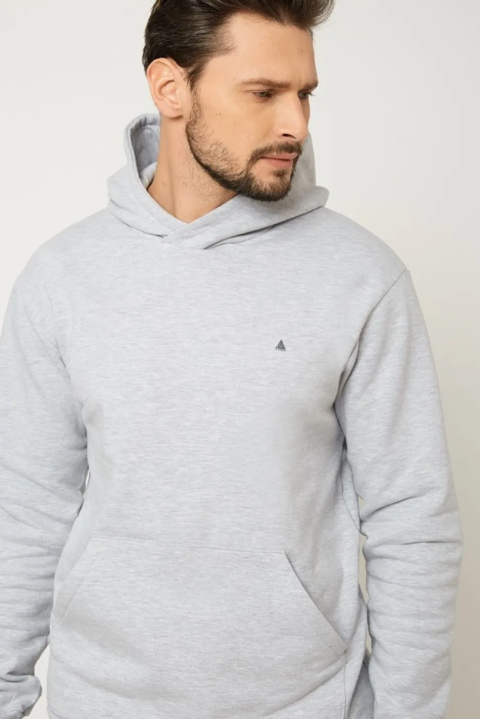Bluza męska z kapturem - szara