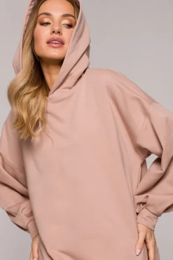 Bluza oversize z kapturem – mocca