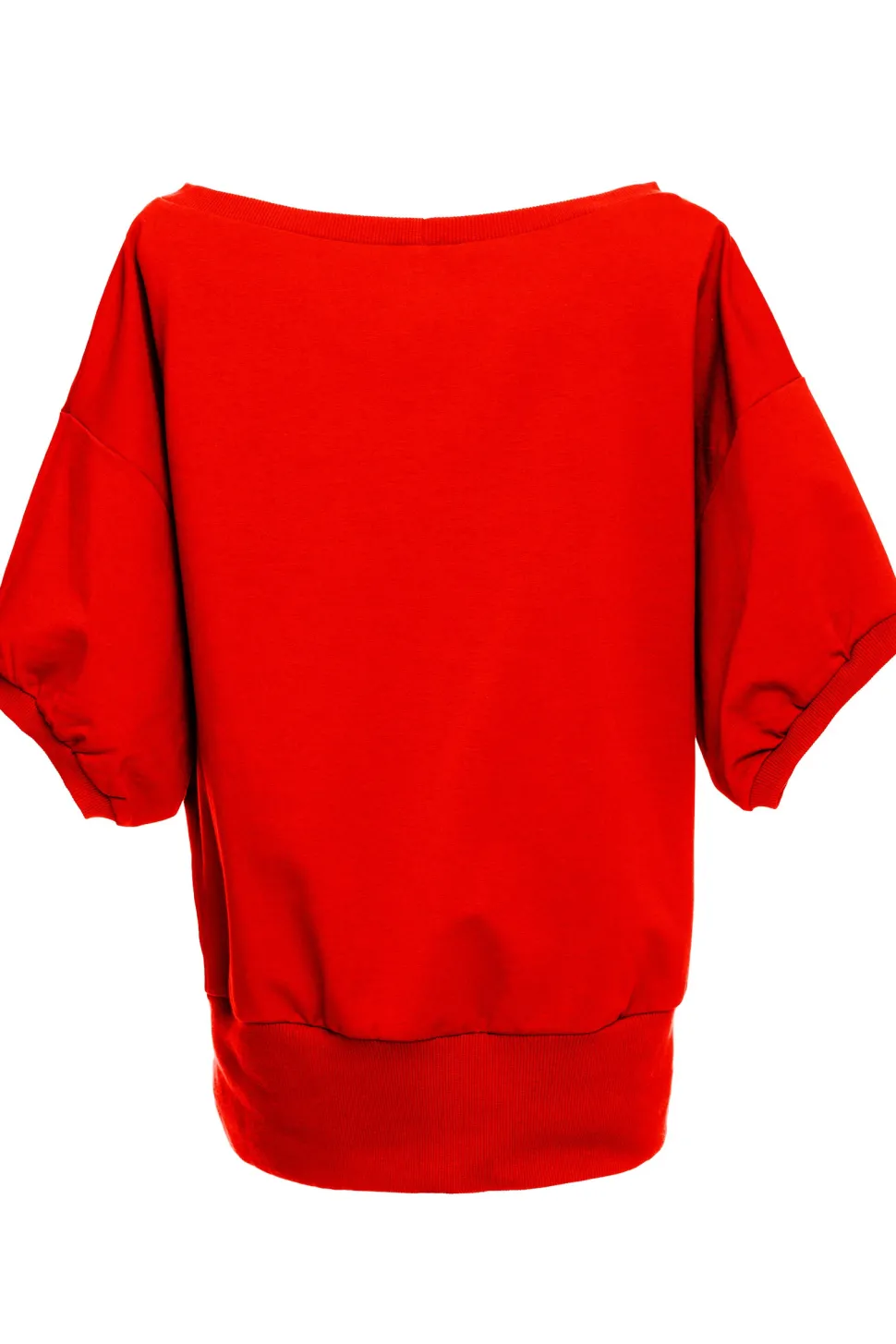 Bluza oversize z rękawem kimono - czerwona