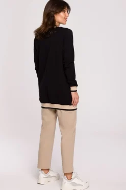 Bluza ze ściągaczami - czarna