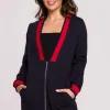 Bluza ze ściągaczami - granatowa