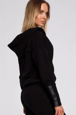 Bluza z kieszenią kangurek i kapturem - czarna