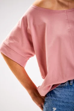 Bluzka damska oversize - różowa