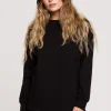 Bluzka longsleeve z nadrukiem - czarna