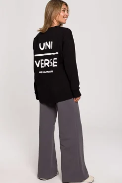 Bluzka longsleeve z nadrukiem - czarna