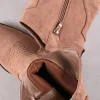 Buty do kostek na grubym obcasie Abner - brązowe