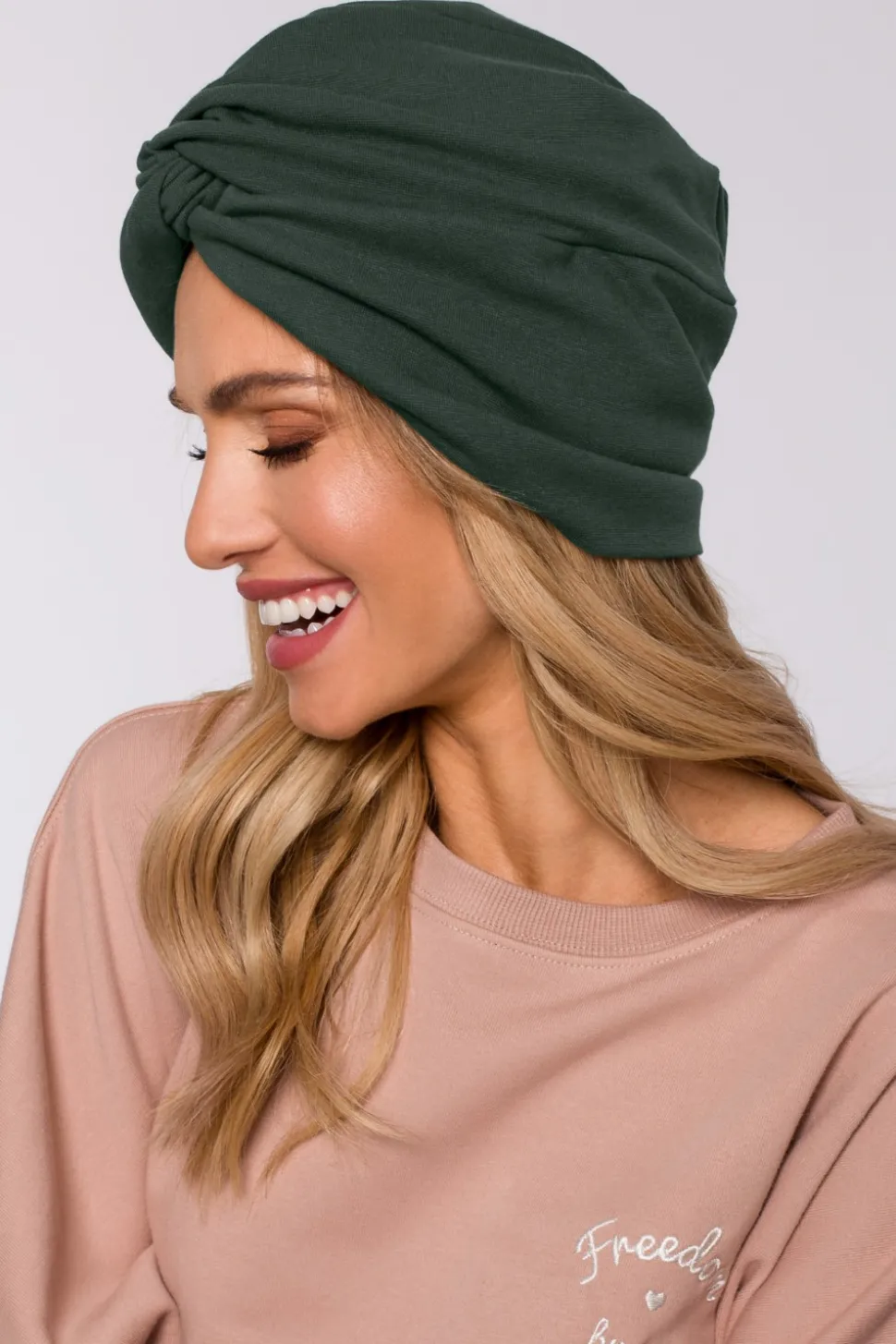 Czapka typu turban - militarno-zielona