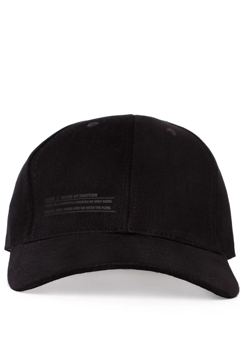 Czapka unisex z daszkiem i nadrukiem - czarna