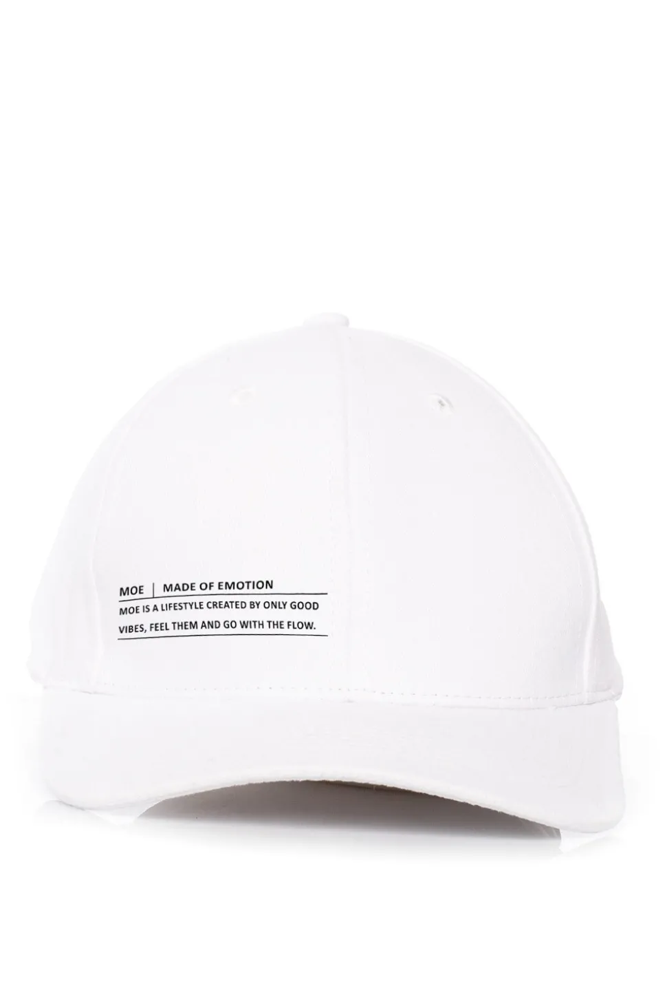 Czapka unisex z daszkiem i nadrukiem - biała