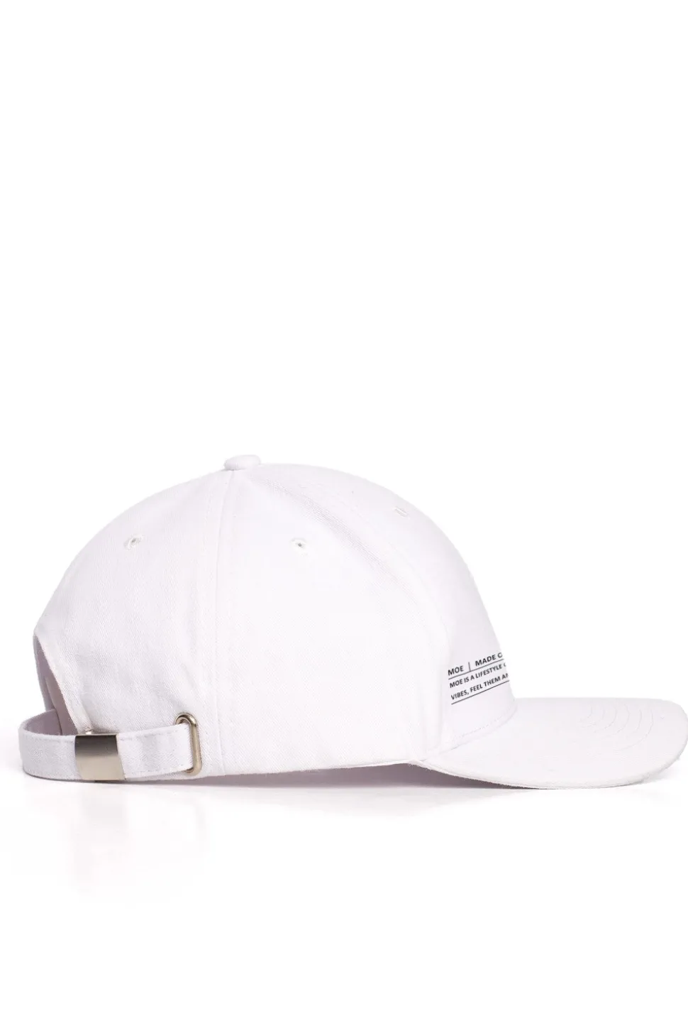 Czapka unisex z daszkiem i nadrukiem - biała