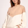 Dwukolorowa bluza o luźnym kroju - model 4
