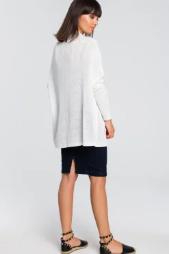Kardigan typu oversize - biały