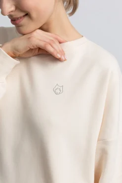 Klasyczna bluza z logo - waniliowa