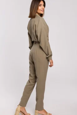 Kombinezon z paskiem - khaki OUTLET