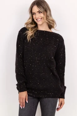 Miękki sweter oversize – czarny