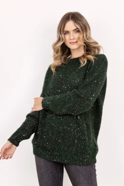 Miękki sweter oversize – zielony