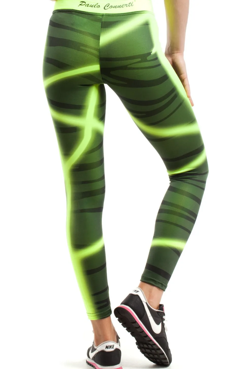 Modne neonowe legginsy sportowe - model 1
