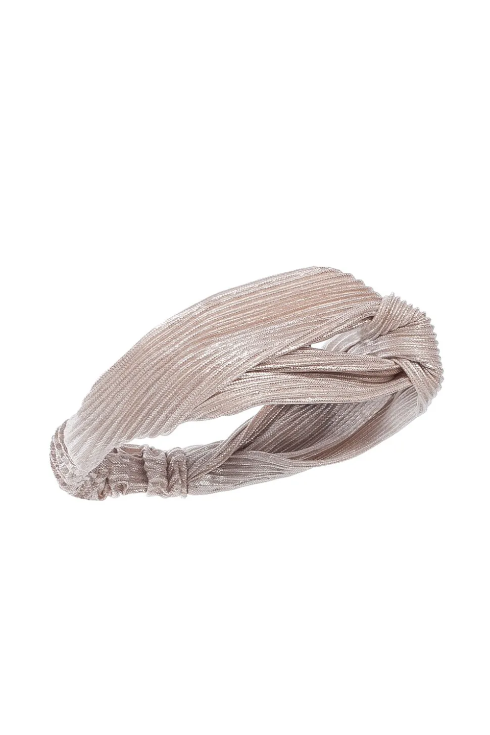 Plisowana opaska do włosów - złota