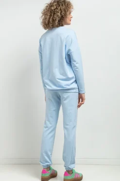 Prosta bluza dresowa - jasnoniebieska