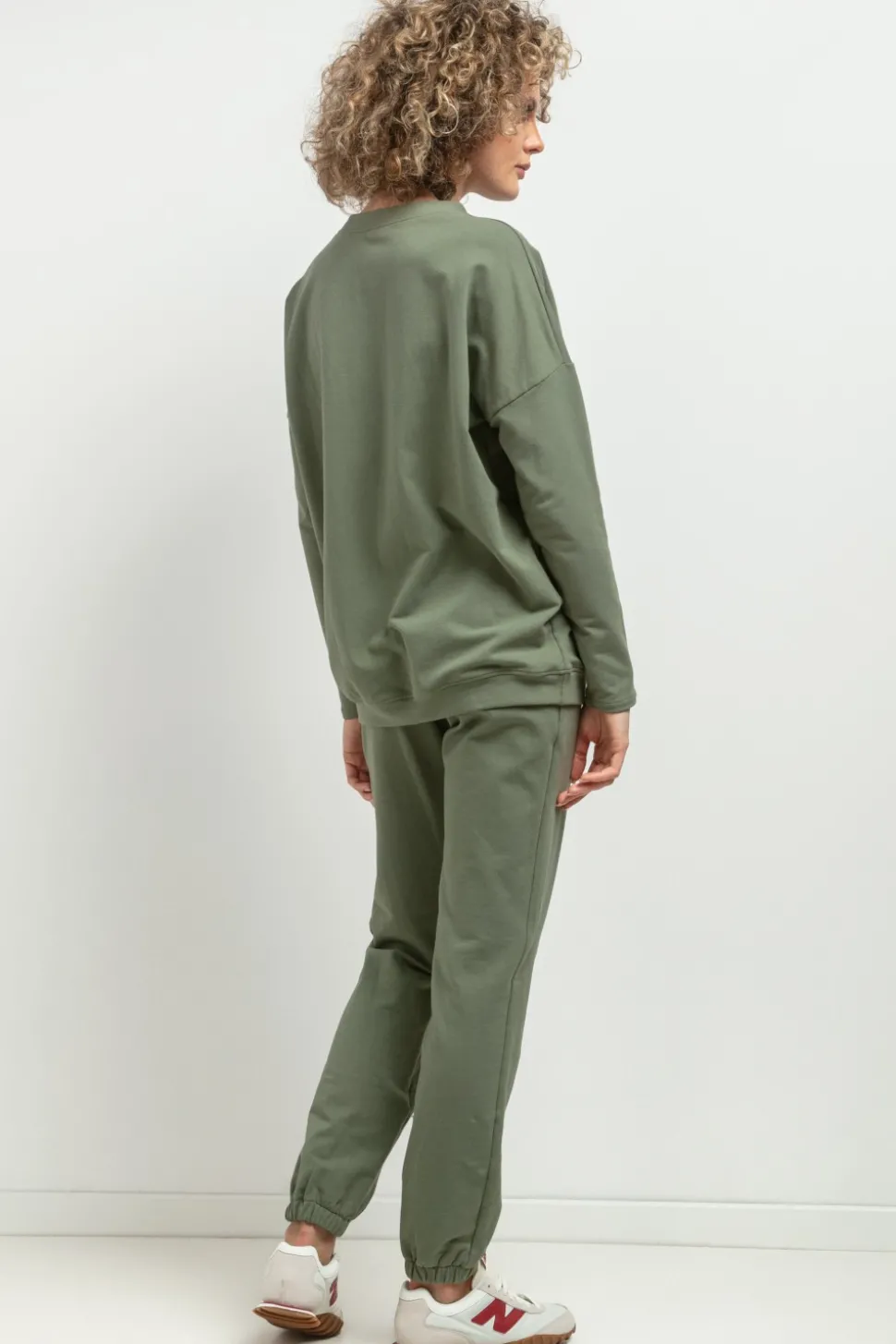 Prosta bluza dresowa - zielona