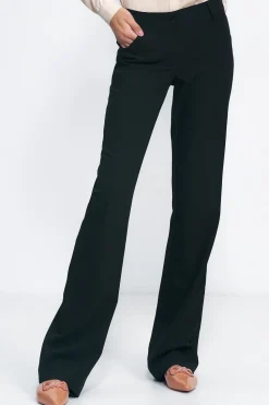 Spodnie damskie typu bootcut - czarne
