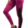 Sportowe legginsy FIT z czarną wstawką na łydce