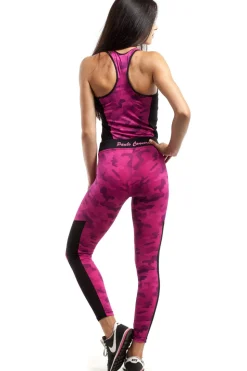 Sportowe legginsy FIT z czarną wstawką na łydce