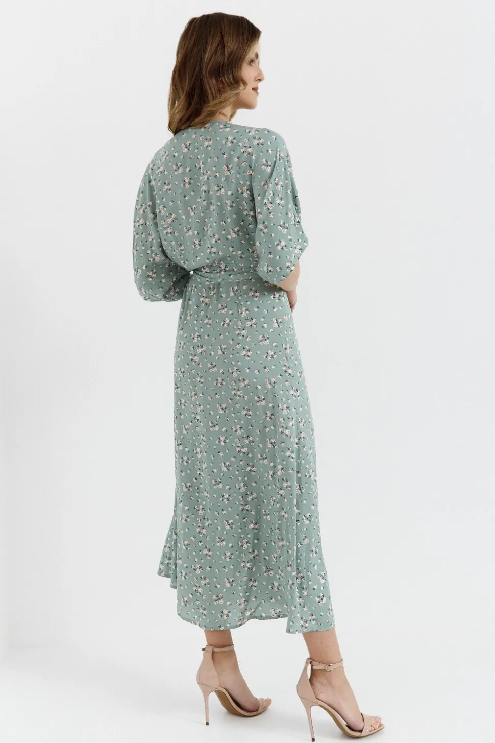 Sukienka maxi wiązana w pasie - model 7