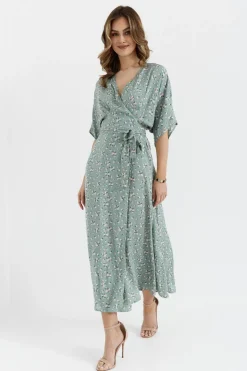 Sukienka maxi wiązana w pasie - model 7