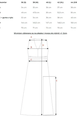 Sukienka z nadrukiem z rozcięciem na nogę - model 3
