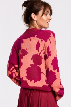 Sweter w kwiaty - model 4