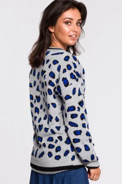Sweter w lamparcie cętki - model 3