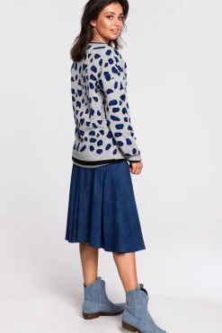 Sweter w lamparcie cętki - model 3