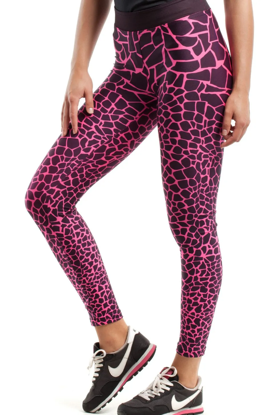 Szykowne legginsy sportowe w deseń - model 1