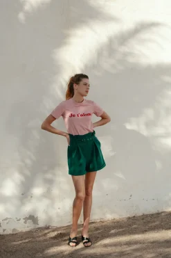 T-shirt z nadrukiem - różowy