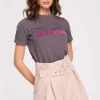 T-shirt z nadrukiem - stalowy