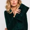 Welurowa kopertówka - zielona