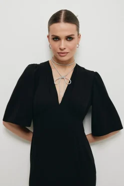 Wiązany naszyjnik typu choker - srebrny