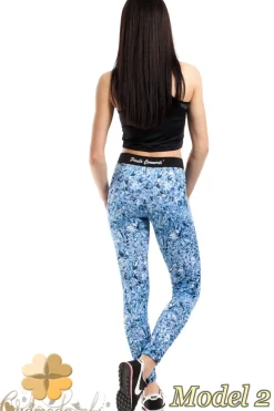 Wyszczuplające legginsy sportowe we wzory - model 2