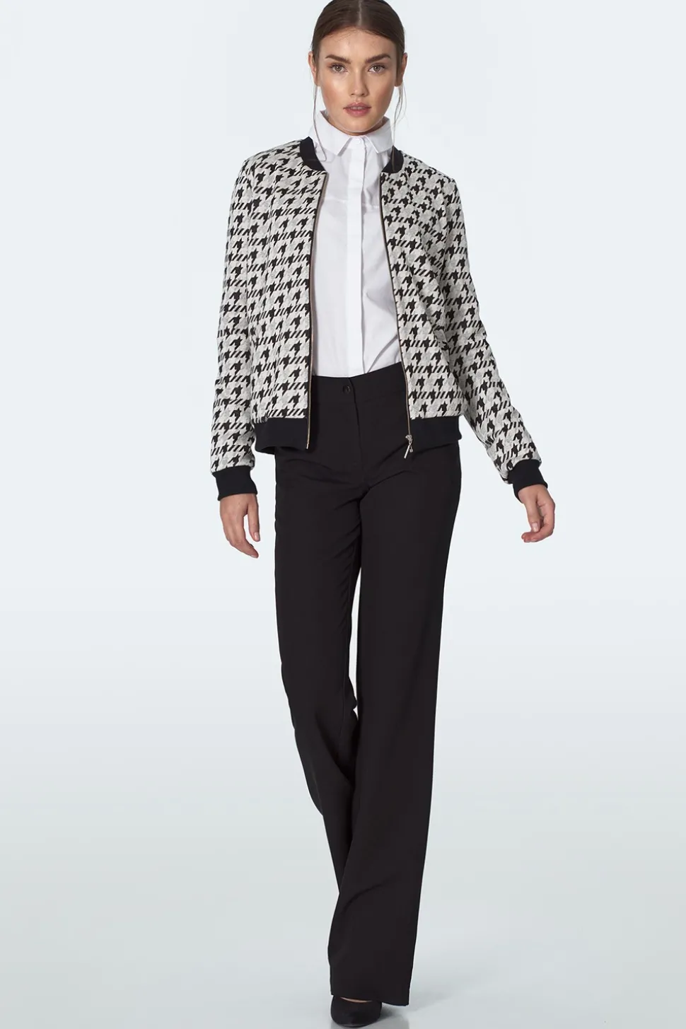 Zasuwana bluza bomberka - pepitko